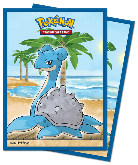 Ultra PRO Pokémon Gallery Series Seaside deck protector sleeves featuring Lapras, pack of 65