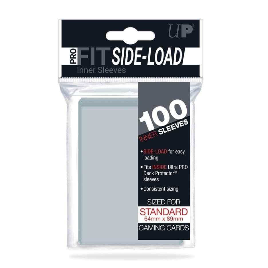 Ultra PRO PRO-FIT standard sideload card sleeves, 100-count pack shown front-on