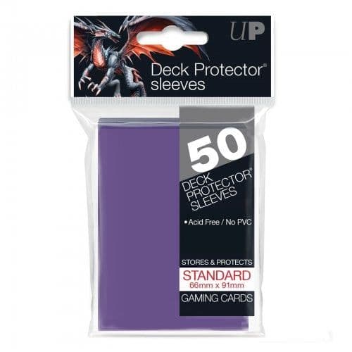 Ultra PRO purple standard deck protector sleeves, pack of 50 trading card sleeves