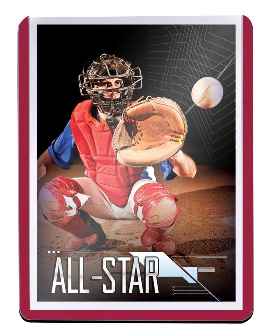 Ultra PRO red border toploader pack shown from an alternate view
