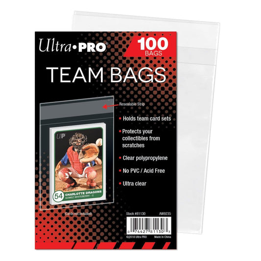 Ultra PRO Team Bags resealable card sleeves, pack of 100 for card sets
