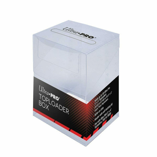 Ultra PRO toploader storage box for storing and archiving trading cards, shown front-on
